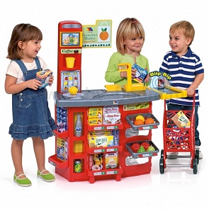 Игровой супермаркет звуковой с тележкой, 17 предметов (Molto, M 12186veg) Игровой супермаркет звуковой с тележкой, 17 предметов (Molto, M 12186veg)